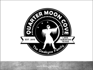 Quarter Moon Cove; The Deakyne Family; Established 2015; Lake Tawakoni, Texas | Logo Design by vladst2004