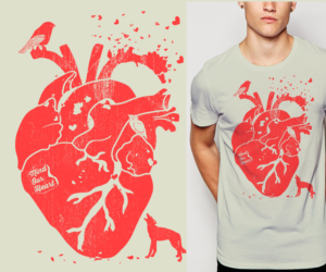 mind our heart: paying attention to our heart keeps us healthier and happier | T-Shirt-Design von Heydale