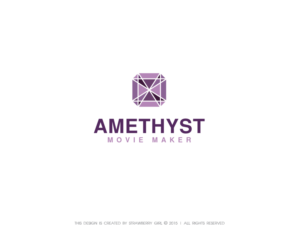 Amethyst MovieMaker | Logo Design by Strawberry Girl