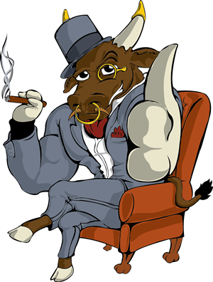 Cartoon of a bull required 