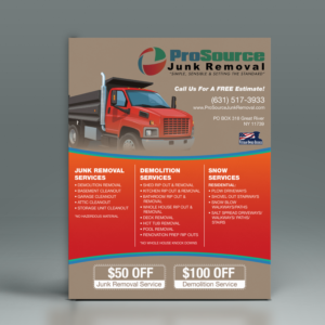 ProSource Junk Removal Start-Up Flyer | Flyer Design by Mon01