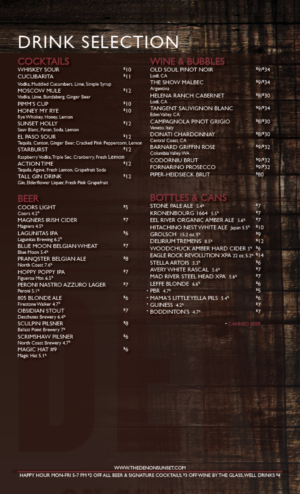 Menu Design by Ellen Exposurepdp for The Den On Sunset | Design #7066262