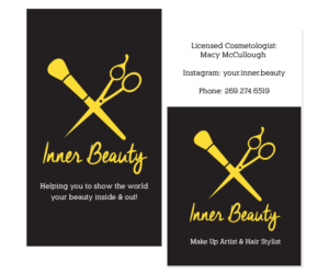 business card for make-up artist | Business Card Design by january_vogel