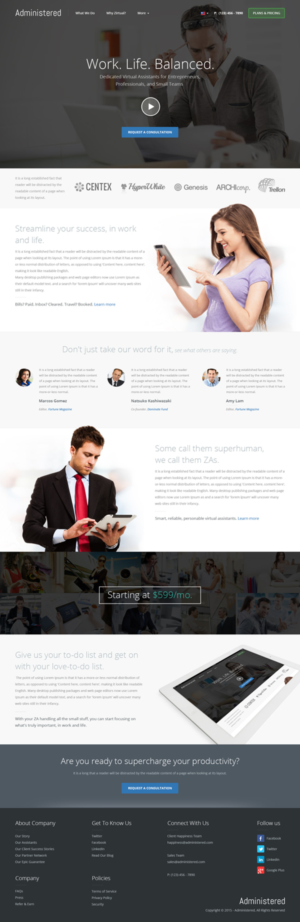 Administered.com.au - Zirtual Australia - Uncoded PSD only | Web Design by Sbss