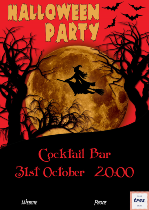 Halloween Event Poster for Cocktail Bar  | Poster-Design von lubka.dimitrova