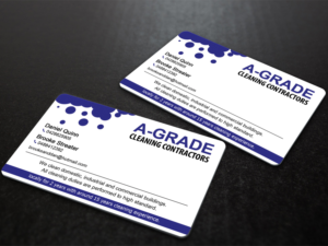 A-Grade Cleaning Contractors | Business Card Design by Sandaruwan