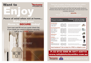 Flyer Design by Lou Sharp for reliable locksmiths | Design #1864763