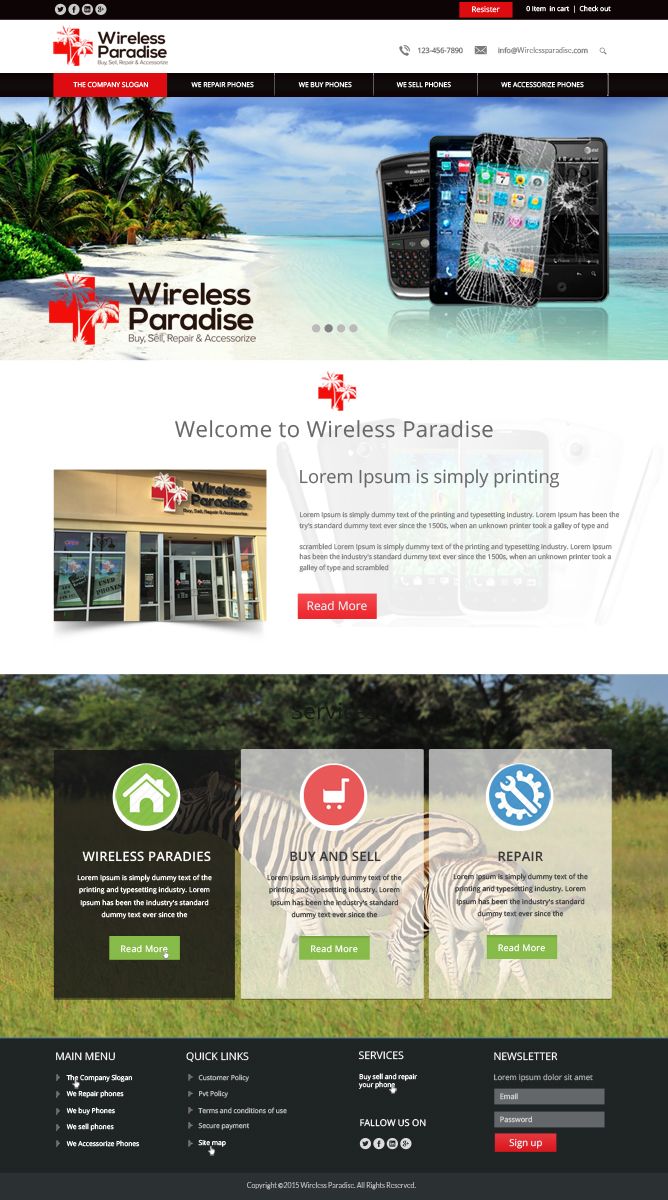 Web-Design von debdesign für Wireless Paradise Franchising | Design #7387892