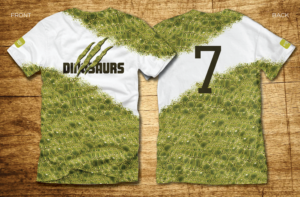 Team Jersey for Ultimate Frisbee (Dinosaurs) | T-shirt Design by CoffeeBreak88