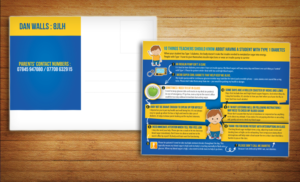 Diabetes Postcard for Teachers | Postkarten-Design von alessandroevge