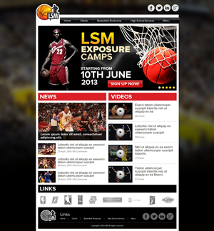 New Basketball Sports Agency need webpage design | Web-Design von TechWise