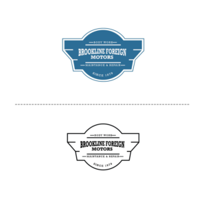 Brookline Foreign Motors- Body Work, Maintance & Repair  | Logo Design by baidya