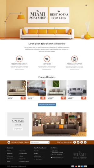 TUFTON Sofa Shop - Hipster Hero Header Design | Web-Design von Sbss