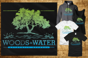 Woods to Water  | T-shirt Design by CoffeeBreak88