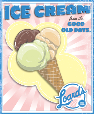 Poster Design Project for an Old-fashioned Ice Cream Parlor | Poster Design by Oct-O-Ray Design