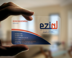 Business Card Design by Designing Birds for Ezi Aluminium Systems Pty Ltd  | Design #7430382