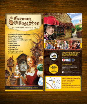 Famous Specialty German Clock and European Gift store, located in Australia’s Oldest Surviving Germa | Flyer Design by nadhisa87