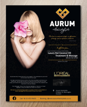 Aurum Hairstylists Promo Flyer | Flyer-Design von alex989