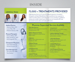 Multi-Specialty, Outpatient, Physical Therapy Clinic needs new Personal Injury Patient brochure | Flyer-Design von sun_design