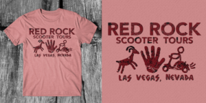 Red Rock Scooter Tours needs an awesome souvenir T-shirt for our enthusiastic guests! | T-shirt Design by db1404