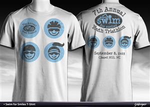 Swim for Smiles 7th Annual Youth Triathlon (Swim, Bike, Run) T-Shirt | T-Shirt-Design von G3K