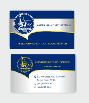 Business Card Design by IneseRo for Libertarian Party of Texas | Design #7682998