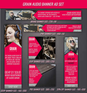 Grain Audio Banner Development | Web Design by JustACreative1