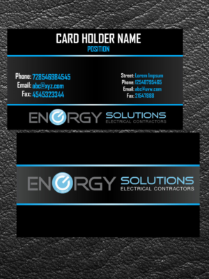 Business Card Design by Murry for Energy solutions electrical  | Design #7725399