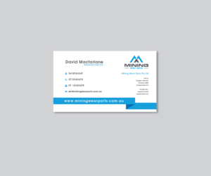 Mining Wear Parts Business Card Design Challenge | Business Card Design by AnA_design