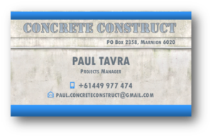 Concrete Construction | Business Card Design by citygirl17