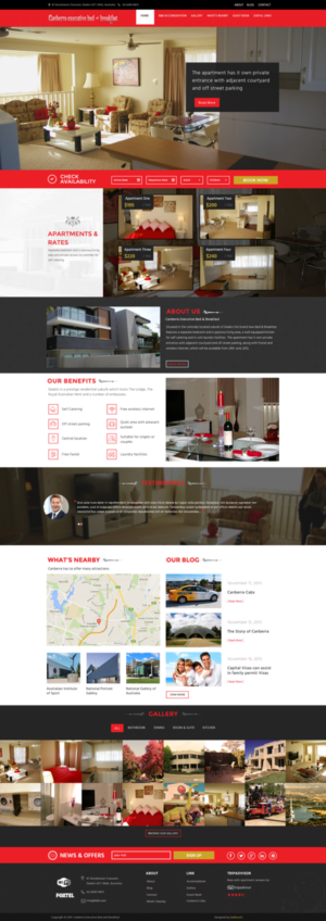 Web-Design von Da Miracle für Canberra Short Term & Holiday Accommodation | Design #7954614