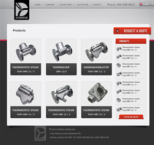 New website design for a steam trap company | Web Design by krishnan