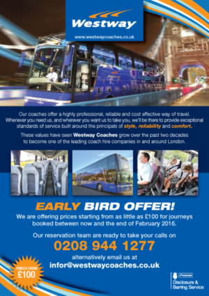 Brochure Design by jane-designs for Westway Coach Services | Design #8006016