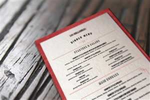 Menu Design by Seamus Radu