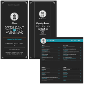 Menu Design by buzzlebox