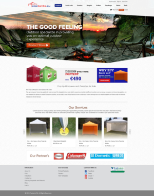 Web Design by saroshdurrani for Poptents.eu | Design #9198000