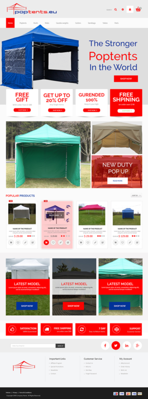 Web Design by Creations Box 2015 for Poptents.eu | Design #9202079