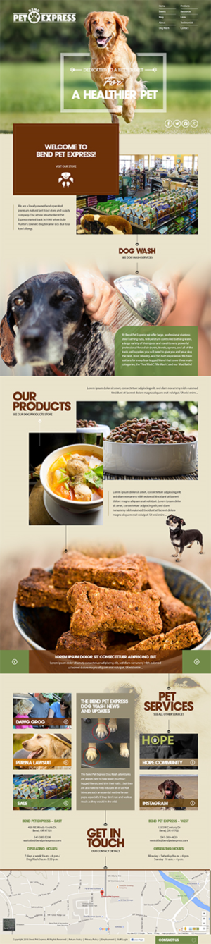 Web Design for Independent Pet Supply shop. | Web Design by RupalTechno