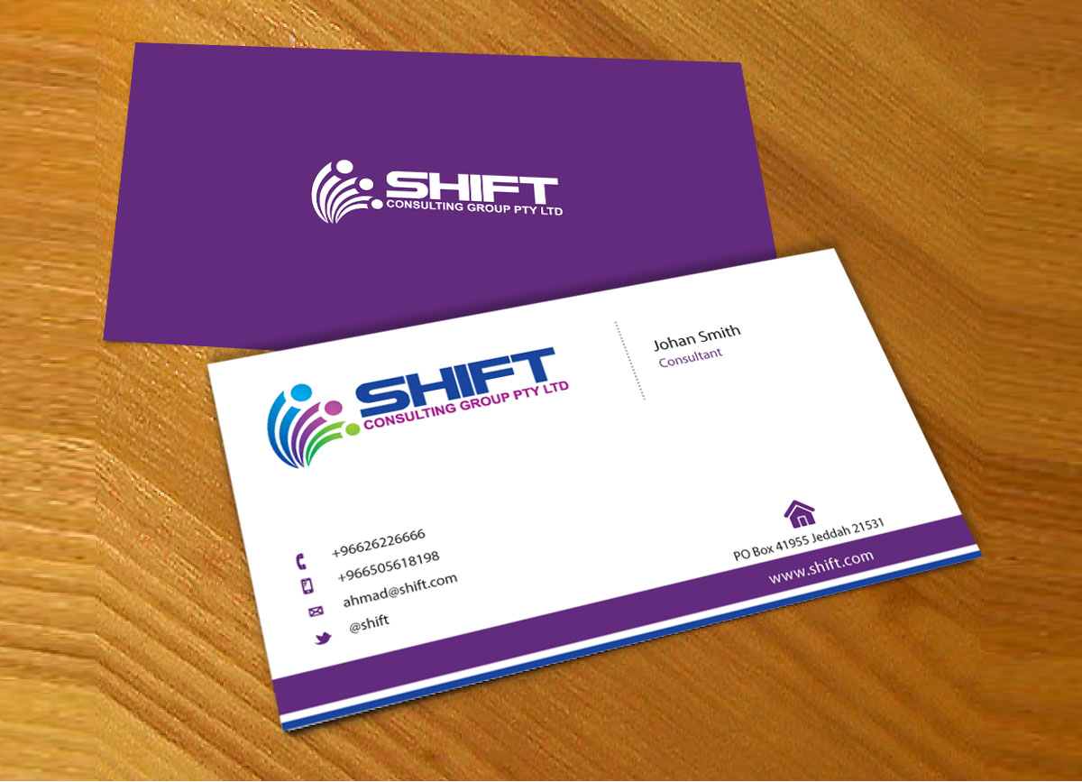 Business Card Design by abdul700 for Shift Consulting Group Pty Ltd | Design #2038390