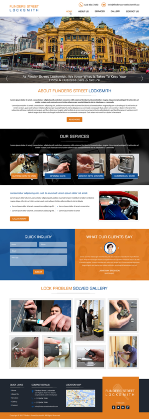 Melbourne Locksmith Needs a Web Site | Web-Design von Creative Design