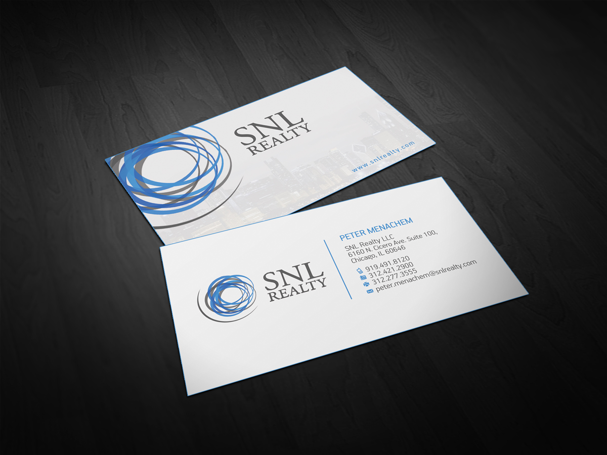 Business Card Design by diRtY.EMM for SNL Realty | Design #2061668