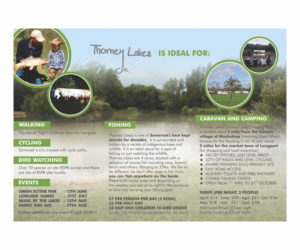 Thorney Lakes Trifold About Us Leaflet | Flyer Design by Cut and Glue