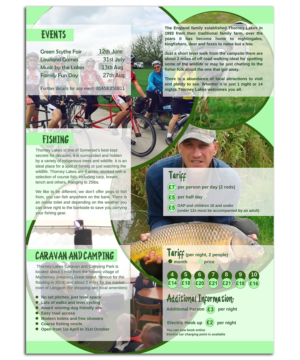 Thorney Lakes Trifold About Us Leaflet | Flyer Design by elveneclipse