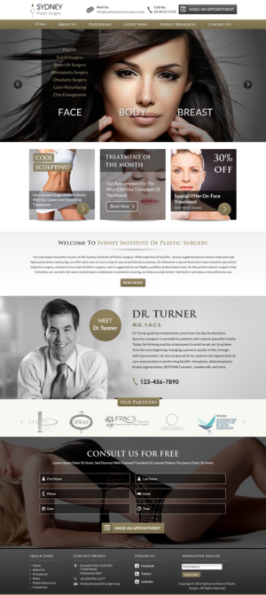 Redesign of Plastic Surgeon Website to fully responsive / modern feel  | Web Design by Sbss