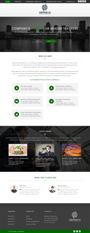 Orpheus Investments Website Design | Web-Design von JM