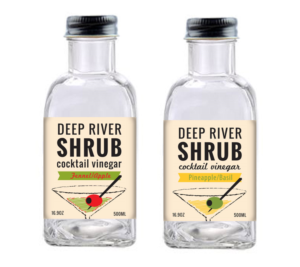 Bottle label for a drinking or cocktail vinegar called Deep River Shrub | Etikett-Design von 55rova