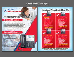 Hosted PBX / VOIP Flyer for sales staff to leave with potential customers | Flyer Design by NILDesigns