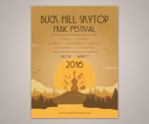 Buck Hill Skytop Music Festival Poster | Flyer Design by R M