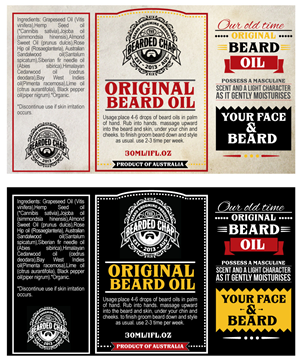 The Bearded Chap -1oz bottle label design - for our brand new beard oil product! | Grafik-Design von JCR