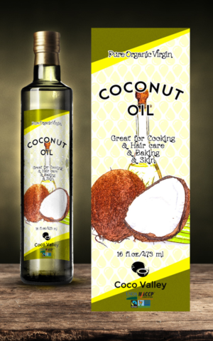 Label : Coco Valley Coconut Oil company needs a Product Label  (adobe illustrator(ai) format)  | Label Design by at-as